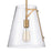 Atlas Lighting Trustle 11'' Wide 1Lt Pendant, Satin Brass/Clear