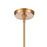 Atlas Lighting Trustle 11'' Wide 1Lt Pendant, Satin Brass/Clear