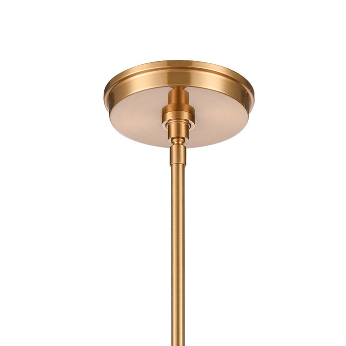 Atlas Lighting Trustle 11'' Wide 1Lt Pendant, Satin Brass/Clear