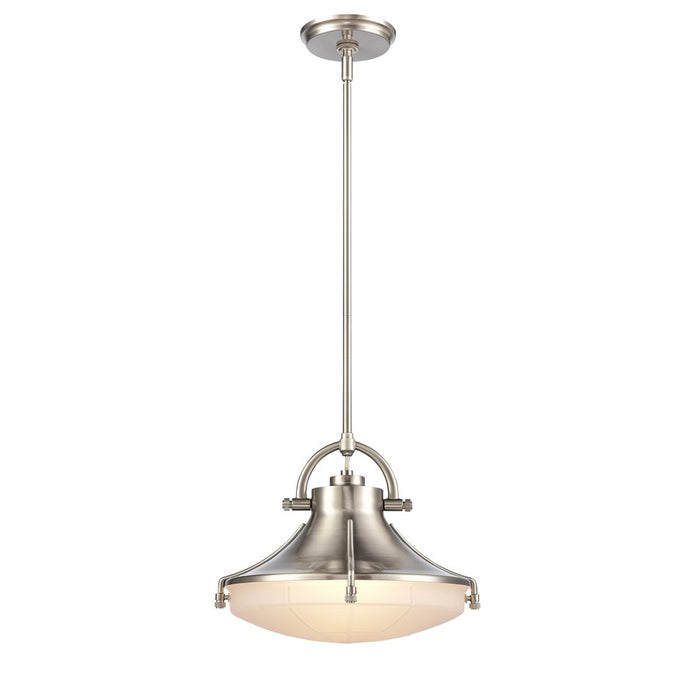 Atlas Lighting Urbanite 13'' Wide 1Lt Pendant, Satin Nickel