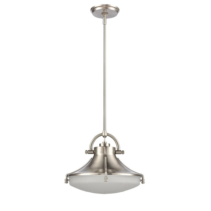 Atlas Lighting Urbanite 13'' Wide 1Lt Pendant, Satin Nickel