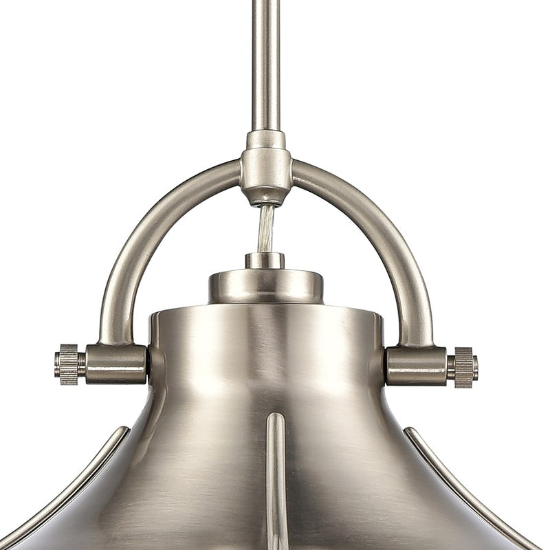 Atlas Lighting Urbanite 13'' Wide 1Lt Pendant, Satin Nickel
