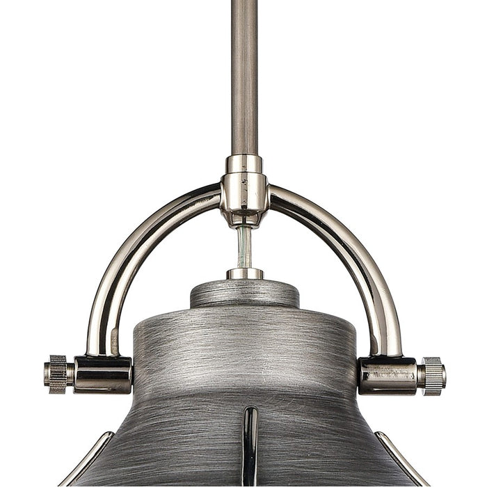 Atlas Lighting Urbanite 13'' Wide 1Lt Pendant, Weathered Zinc/Clear