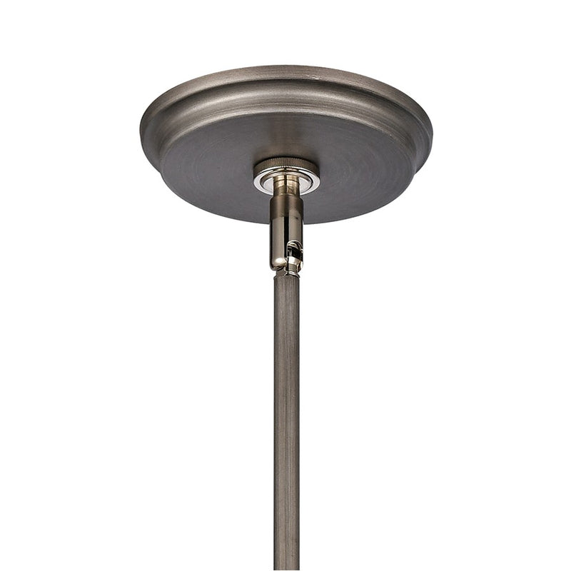 Atlas Lighting Urbanite 13'' Wide 1Lt Pendant, Weathered Zinc/Clear