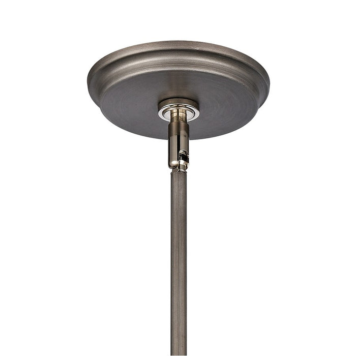 Atlas Lighting Urbanite 13'' Wide 1Lt Pendant, Weathered Zinc/Clear