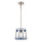 Atlas Lighting White Burlap 10'' Wide 1Lt Pendant, Ocean Blue/White