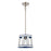 Atlas Lighting White Burlap 10'' Wide 1Lt Pendant, Ocean Blue/White