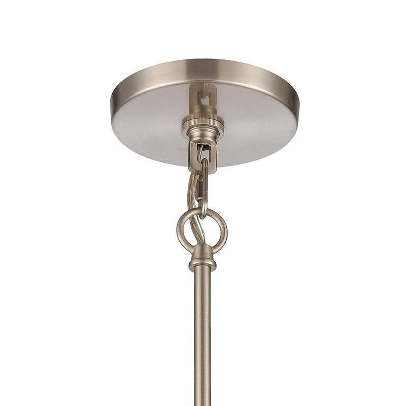 Atlas Lighting White Burlap 10in 1-Light Pendant | Coastal Ocean Blue and White Burlap | Kitchen Island & Dining Room | Model CL11845-WH