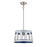 Atlas Lighting White Burlap 14'' Wide 1Lt Pendant, Ocean Blue/White