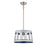 Atlas Lighting White Burlap 14'' Wide 1Lt Pendant, Ocean Blue/White