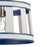 Atlas Lighting White Burlap 14'' Wide 1Lt Pendant, Ocean Blue/White