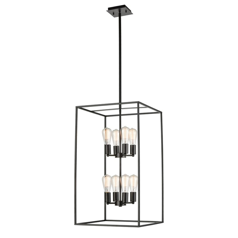 Atlas Lighting Williamsport 17in 8-Light Pendant | Transitional Oil Rubbed Bronze Metal | Kitchen Island & Dining Room | Model CL11847-BZ