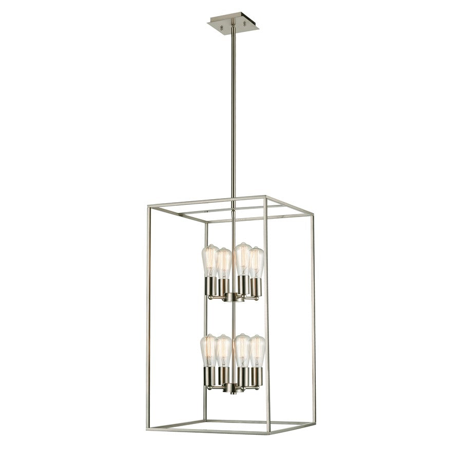 Atlas Lighting Williamsport 17'' Wide 8Lt Pendant, Brushed Nickel