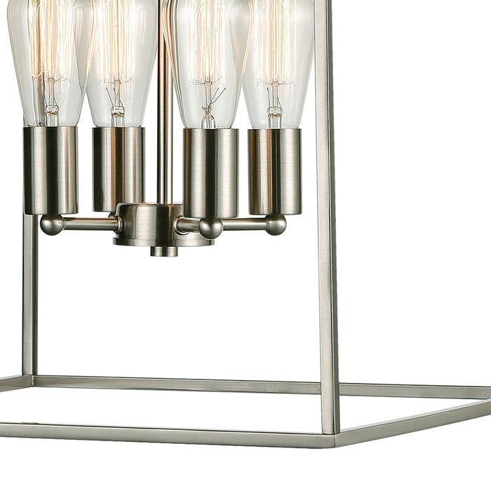 Atlas Lighting Williamsport 17'' Wide 8Lt Pendant, Brushed Nickel