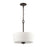 Atlas Lighting Winslow 15''W 3Lt Pendant, Oil Rubbed Bronze/White