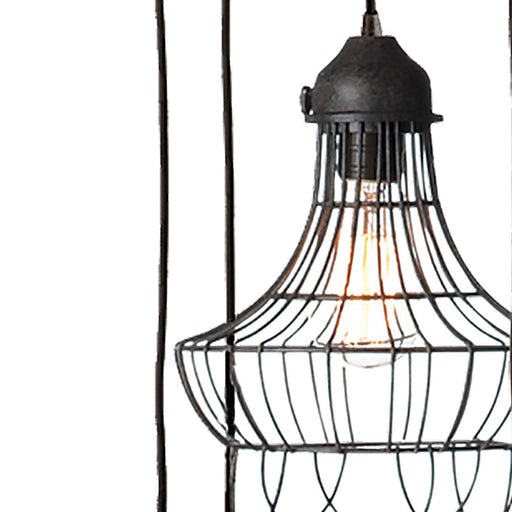 Atlas Lighting Wire 15'' Wide 5Lt Pendant, Oil Rubbed Bronze/Black