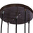 Atlas Lighting Wire 15'' Wide 5Lt Pendant, Oil Rubbed Bronze/Black