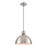 Atlas Lighting Zayne 12'' Wide 1Lt Pendant, Brushed Nickel/Silver
