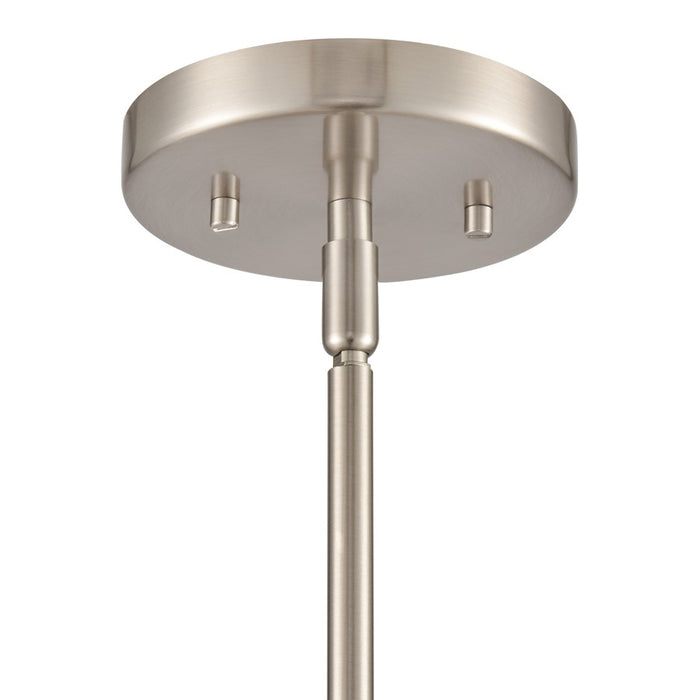 Atlas Lighting Zayne 12'' Wide 1Lt Pendant, Brushed Nickel/Silver
