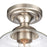 Atlas Lighting Agnes 8'' Wide 1Lt Semi Flush Mount, Nickel/Clear