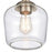 Atlas Lighting Agnes 8'' Wide 1Lt Semi Flush Mount, Nickel/Clear