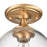 Atlas Lighting Angie 8''W 1Lt Semi Flush Mount, Satin Brass/Clear