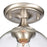 Atlas Lighting Angie 8'' Wide 1Lt Semi Flush Mount, Nickel/Clear