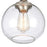 Atlas Lighting Angie 8'' Wide 1Lt Semi Flush Mount, Nickel/Clear