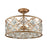 Atlas Lighting Armand 17''W 4Lt Semi Flush Mount, Matte Gold/Gold