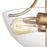 Atlas Lighting Astoria 15'' Wide 2Lt Semi Flush Mount, Gold/Clear