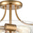 Atlas Lighting Astoria 15'' Wide 2Lt Semi Flush Mount, Gold/Clear