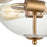 Atlas Lighting Astoria 15'' Wide 2Lt Semi Flush Mount, Gold/Clear