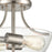 Atlas Lighting Astoria 15'' Wide 2Lt Semi Flush Mount, Nickel/Clear