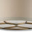 Atlas Lighting Baxter 16''W 3Lt Semi Flush Mount, Brass/Beige/White