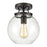Atlas Lighting Bernice 9'' Wide 1Lt Semi Flush Mount, Bronze/Clear