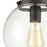Atlas Lighting Bernice 9'' Wide 1Lt Semi Flush Mount, Bronze/Clear