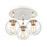 Atlas Lighting Boudreaux 15''W 3Lt Semi Flush Mount, White/Clear