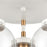 Atlas Lighting Boudreaux 15''W 3Lt Semi Flush Mount, White/Clear