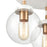 Atlas Lighting Boudreaux 15''W 3Lt Semi Flush Mount, White/Clear