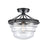 Atlas Lighting Boyer 12'' Wide 1Lt Semi Flush Mount, Black/Clear