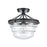 Atlas Lighting Boyer 12'' Wide 1Lt Semi Flush Mount, Black/Clear