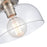 Atlas Lighting Brewer 10'' Wide 1Lt Semi Flush Mount, Nickel/Clear