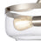 Atlas Lighting Calistoga 13''W 2Lt Semi Flush Mount, Nickel/Clear