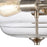 Atlas Lighting Calistoga 13''W 2Lt Semi Flush Mount, Nickel/Clear