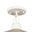 Atlas Lighting Cape May 14''W 1Lt Semi Flush, White Coral/Gray