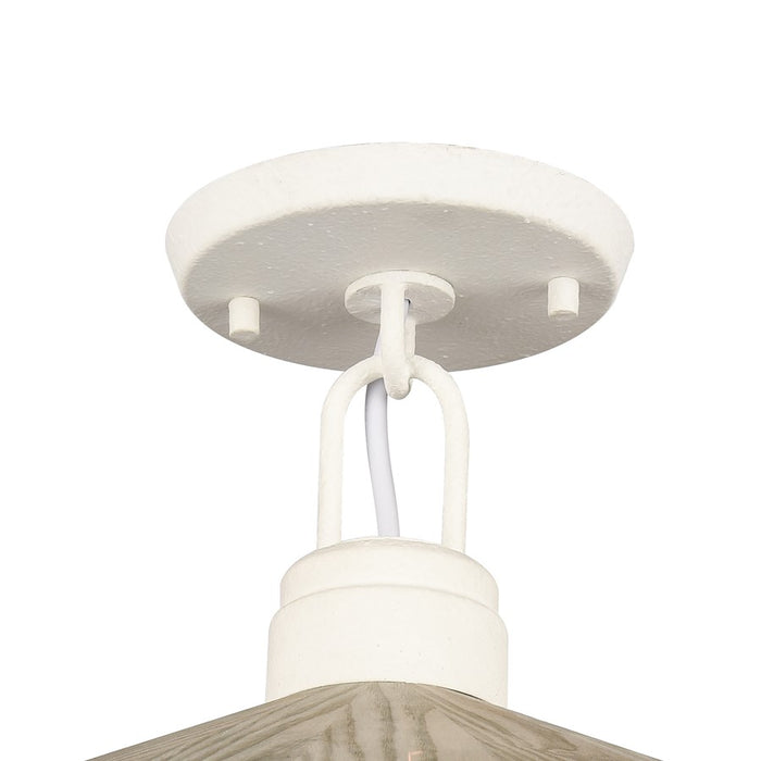 Atlas Lighting Cape May 14''W 1Lt Semi Flush, White Coral/Gray