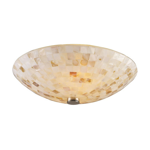 Atlas Lighting Capri 12'' Wide 2Lt Semi Flush Mount, Nickel/White