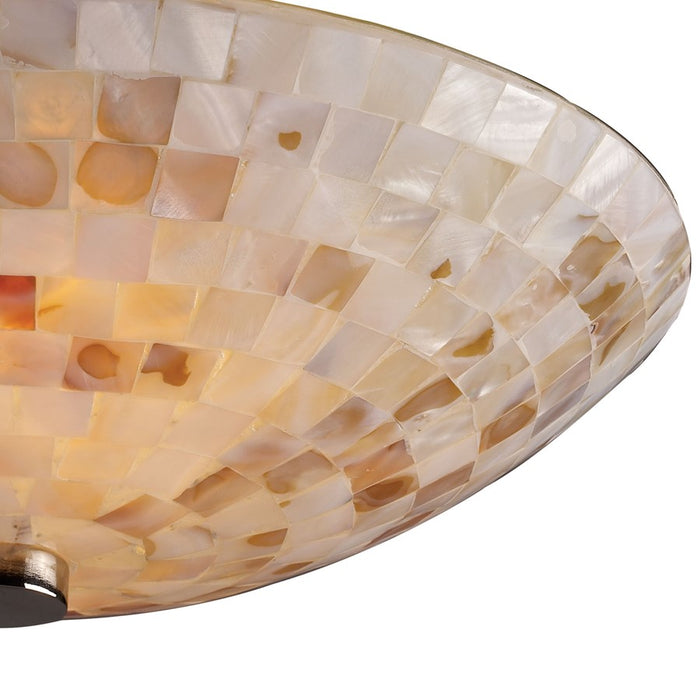 Atlas Lighting Capri 12'' Wide 2Lt Semi Flush Mount, Nickel/White