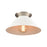 Atlas Lighting Cavendish 16''W 1Lt Semi Flush Mount, Nickel/White