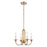 Atlas Lighting Cecil 16'' Wide 4Lt Semi Flush Mount, Natural Brass